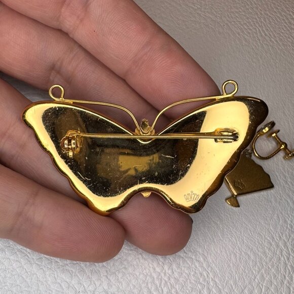 Vintage Damascene Jewelry Lot. Brooches and Earrings. Amita and Spain - Picture 4 of 7